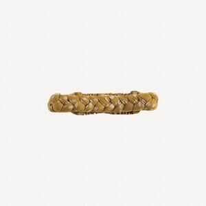 NWT Kate Quinn Honey Rattan Yellow Bamboo Skinny Braided Headband L Large